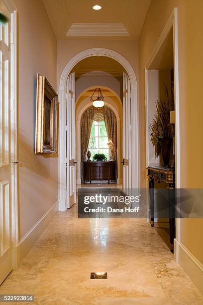 corridor with arched doorways - archive 2006 stock pictures, royalty-free photos & images