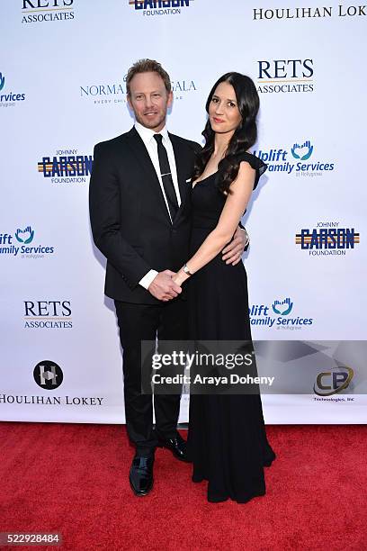 Ian Ziering and Erin Kristine Ludwig attend the Norma Jean Gala benefiting Hollygrove at Taglyan Complex on April 20, 2016 in Los Angeles, California.