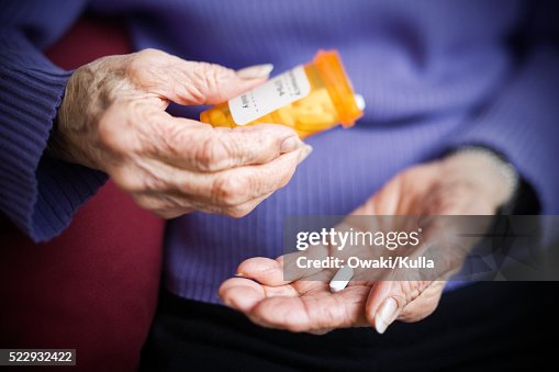 Senior Woman Taking Prescription Senior Woman Taking Prescription