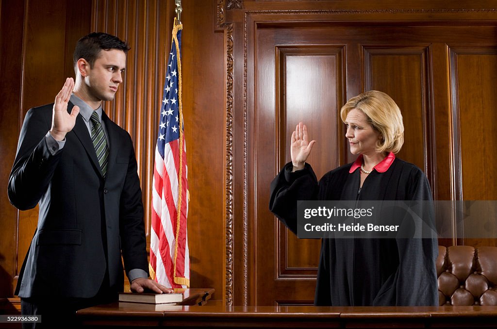 Witness Giving Oath During Trial