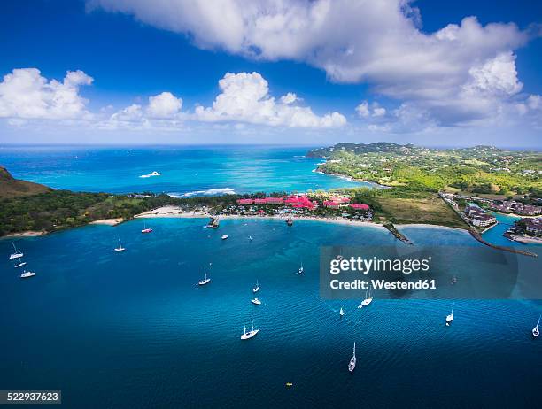 caribbean, st. lucia, cap estate, pigeon island national park - pigeon island st lucia imagens e fotografias de stock