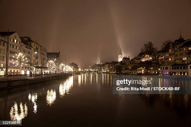 "zurich at night, switzerland" - 243 2013 stock pictures, royalty-free photos & images