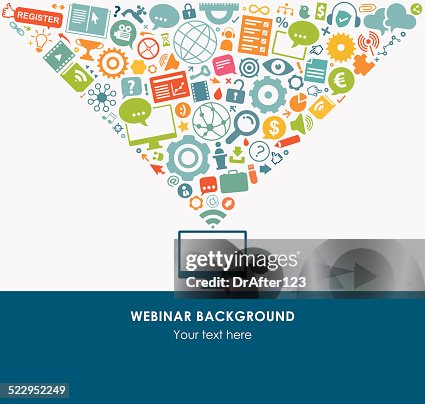Webinar Background Icon Set Webinar Background Icon Set