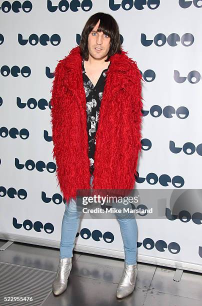 Noel Fielding attends the UK film premiere of "Set The Thames On Fire" - on April 21, 2016 in London, United Kingdom.