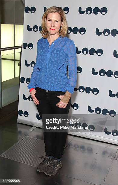 Sally Phillips attends the UK film premiere of "Set The Thames On Fire" - on April 21, 2016 in London, United Kingdom.
