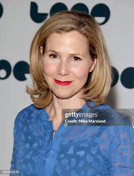 Sally Phillips attends the UK film premiere of "Set The Thames On Fire" - on April 21, 2016 in London, United Kingdom.