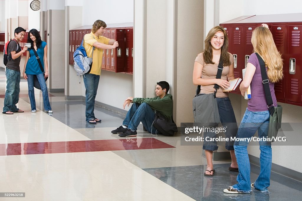 High School Students in Corridor