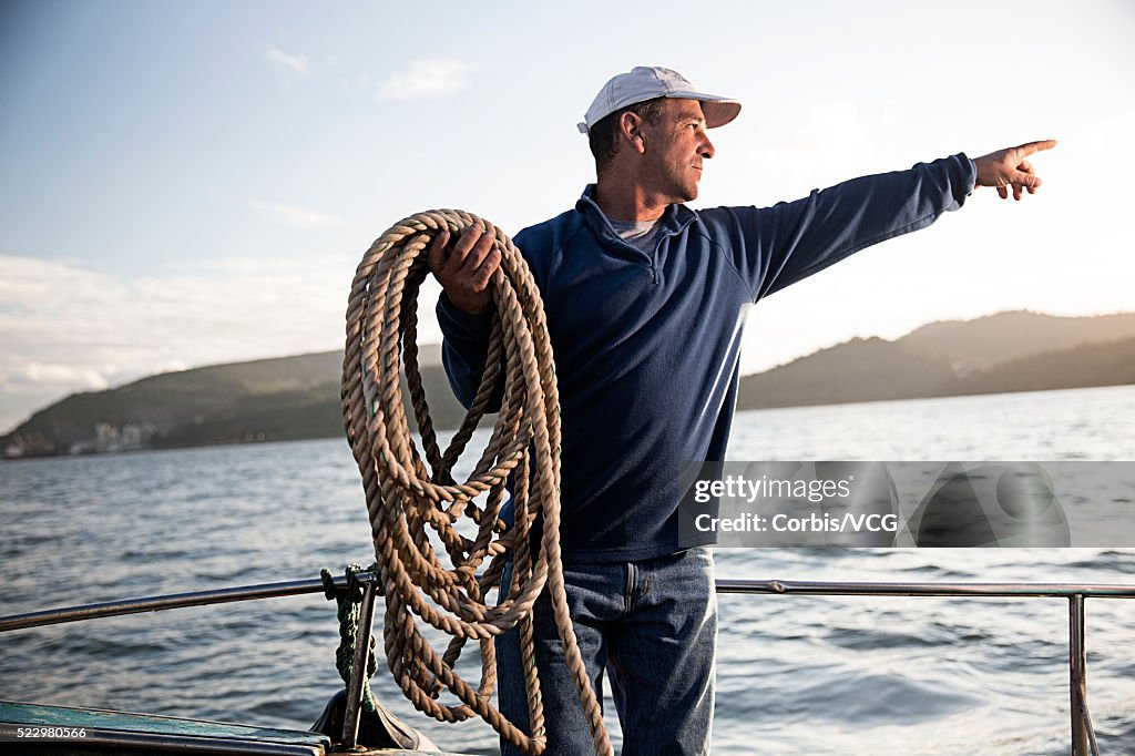 Fishman Rope Fisherman With Rope Pointing Direction High-Res Stock Photo - Getty Images