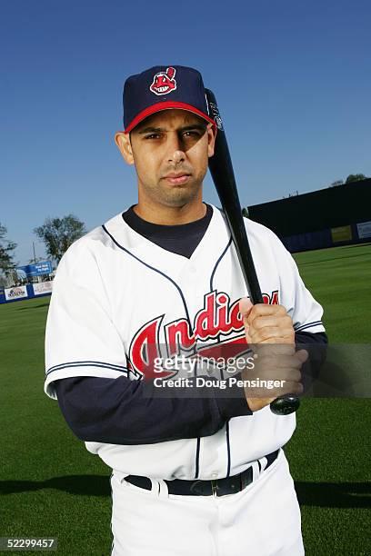 Alex Cora of the Cleveland Indians poses for a portrait during photo day at Chain of Lakes Park on March 1, 2005 in Winter Haven, Florida.