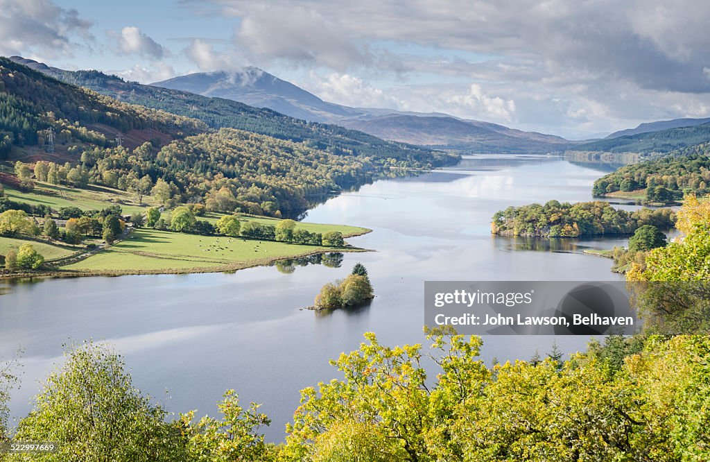 Tummel Queens View Loch Tummel Perthshire Scotland High-Res Stock Photo ...