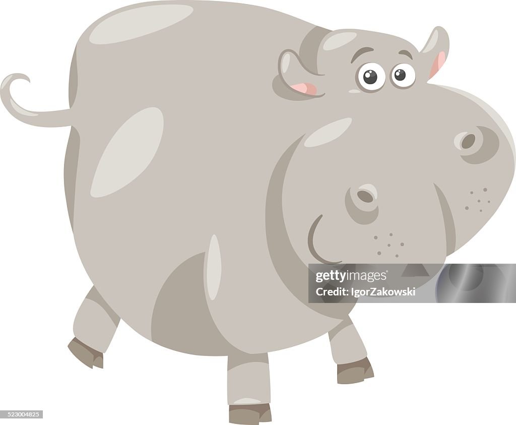 Linda Hipopótamo Ilustración Dibujo Animado Ilustración de stock - Getty  Images