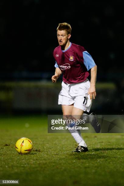 Steve Lomas of West Ham United in action during the Coca-Cola Championship match between Gillingham and West Ham United at the Priestfield Stadium on...