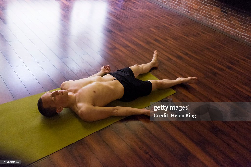 Yogi in savasana