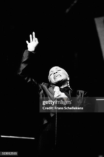 Dee Dee Bridgewater, vocal, performs at the Concertgebouw on November 3rd 1997 in Amsterdam, the Netherlands.