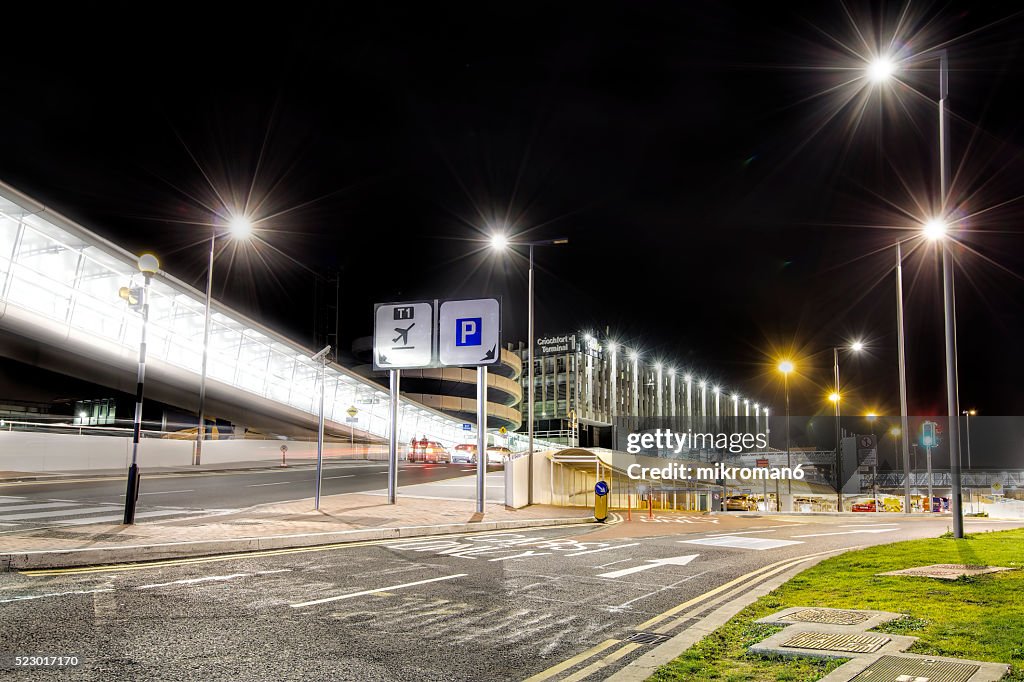 Dublin Airport at night Terminal 1