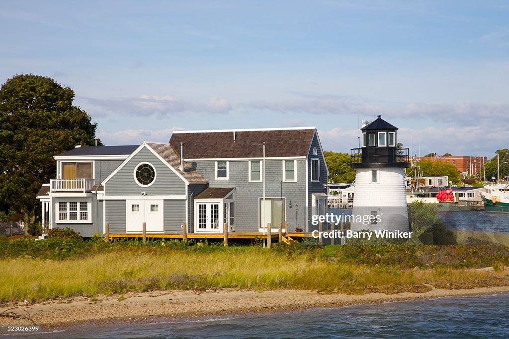 Lighthouse near residence, Hyannis