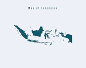 Modern Map - Indonesia with federal states