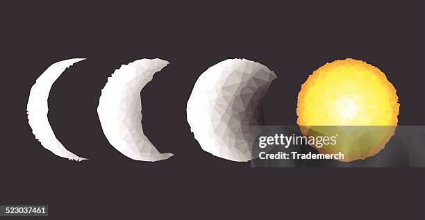 geometric moon & sun - sun moon stock illustrations