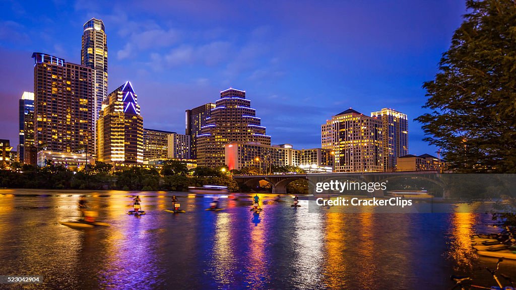 Austin, Texas Downtown Skyline at Night