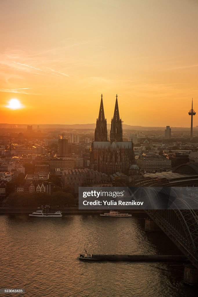 Sunset in Cologne