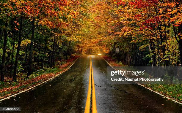 fall foliage in vermont - cambridge street stock pictures, royalty-free photos & images