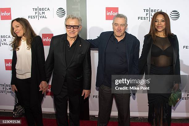 Daphna Kastner, Harvey Keitel, Robert De Niro and Grace Hightower attend the "Taxi Driver" 40th Anniversary Screening during the 2016 Tribeca Film...