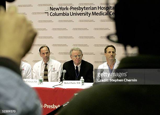 Cardiology chief Dr. Allan Schwartz, New York - Presbyterian Hospital/Columbia president and CEO Herbert Pardes and Chief of Cardiothoracic Surgery...