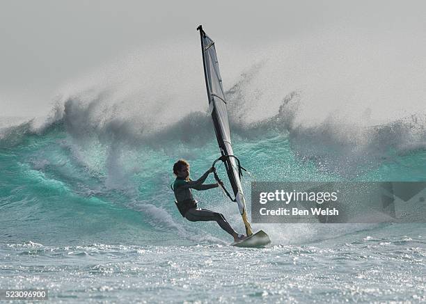 windsurfing action - windsurf stock pictures, royalty-free photos & images