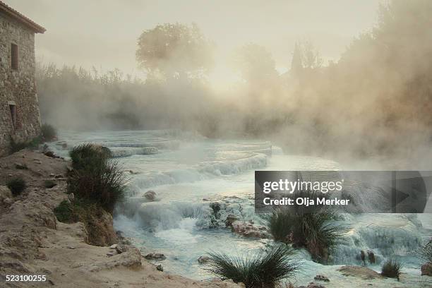 terme di saturnia, tuscany, italy - thermal pool stock pictures, royalty-free photos & images