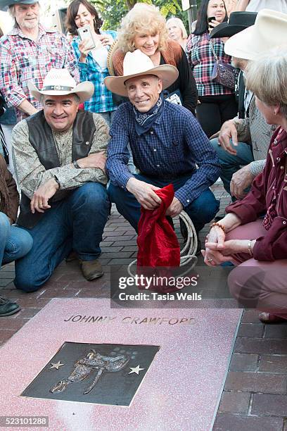 Television and film legend Johnny Crawford unveils his star on The Walk of Western Stars on April 21, 2016 in Newhall, California.