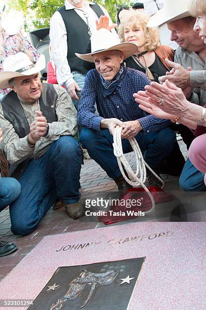 Television and film legend Johnny Crawford unveils his star on The Walk of Western Stars on April 21, 2016 in Newhall, California.
