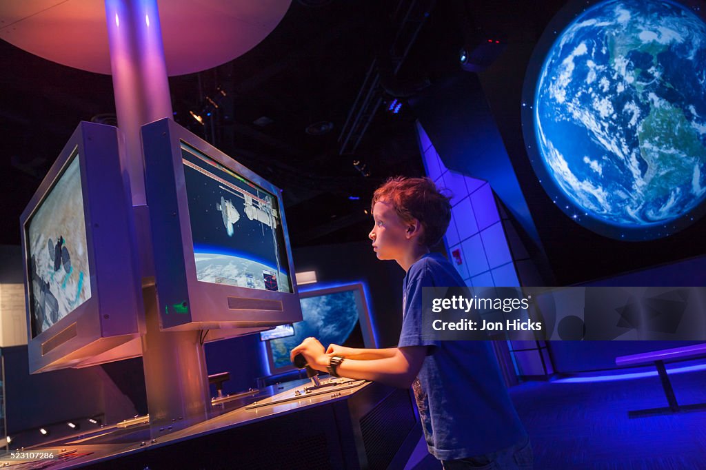 An interactive display at the Kennedy Space Center.