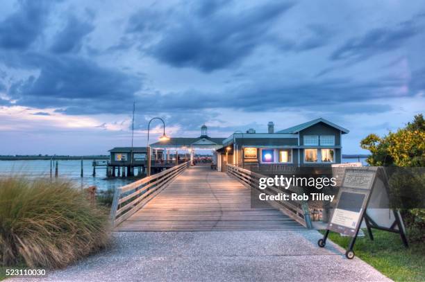 the jekyll wharf - jekyll island stock pictures, royalty-free photos & images