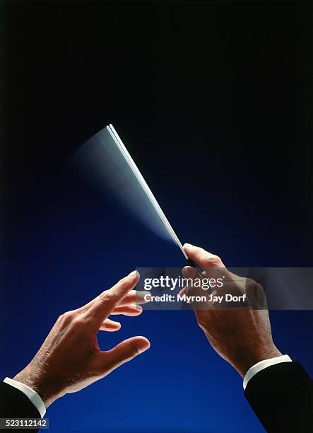 conductor's hands - classical stockfoto's en -beelden