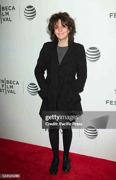 Director Amy Heckerling attends premiere of movie Elvis & Nixon during Tribeca film festival at BMCC.