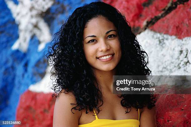 portrait of a puerto rican woman - puerto rican haircut stock pictures, royalty-free photos & images