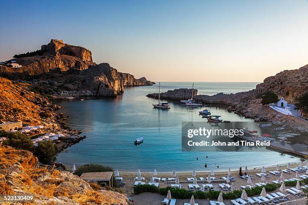 st pauls bay - rhodes 個照片及圖片檔