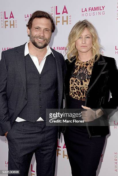 Jeremy Sisto and Addie Lane arrive at LA Family Housing's Annual Awards 2016 at The Lot on April 21, 2016 in West Hollywood, California.
