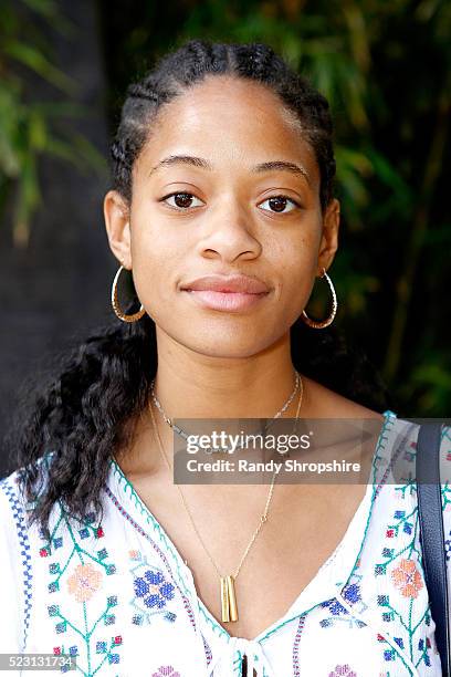 Kilo Kish attends the Villoid garden tea party hosted by Alexa Chung at the Hollywood Roosevelt Hotel on April 21, 2016 in Hollywood, California.