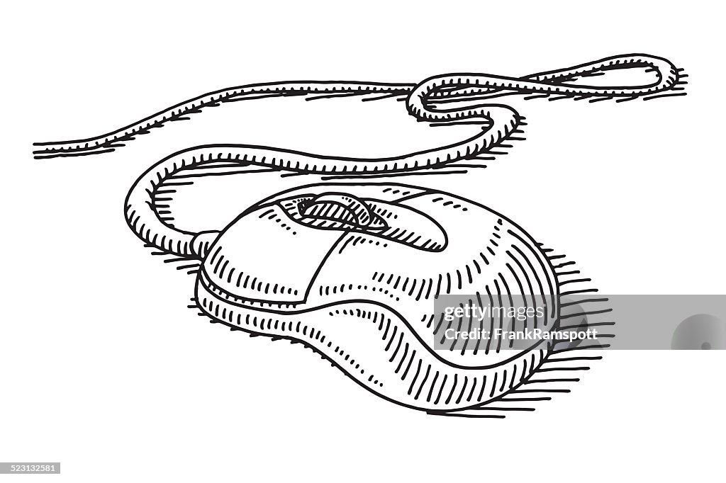 Souris d'ordinateur de dessin par câble