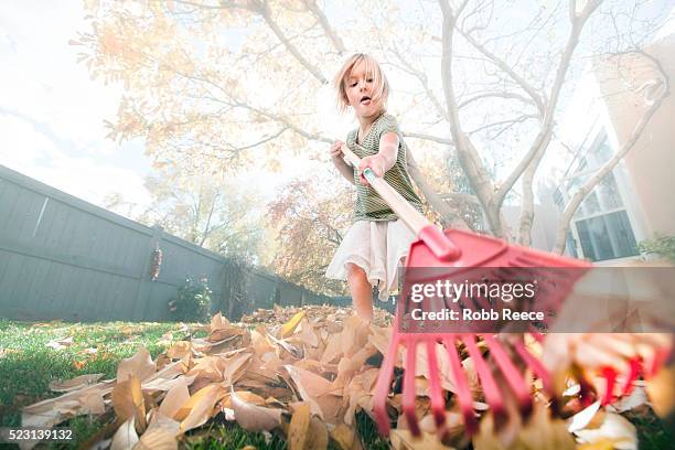 Children In Fall Rake Kids Raking Photos and Premium High Res Pictures - Getty Images
