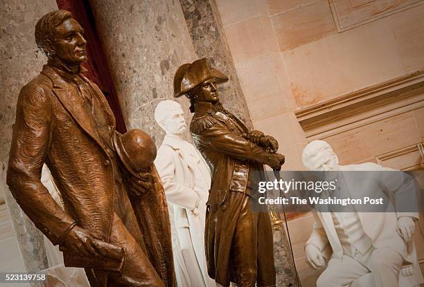 Proposal to replace a statue of revolutionary John Hanson in the US Capitol's National Statuary Hall Collection with one of abolitionist Harriet...