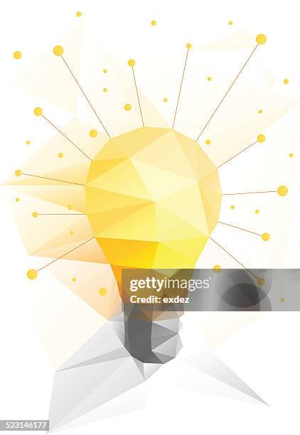 idea bulb - polygon stock illustrations