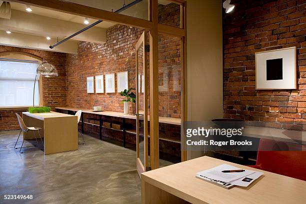 office of mills & joy communications - brick house stock pictures, royalty-free photos & images