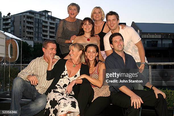 The stars of Australian hit medical drama "All Saints" Paul Tassone, Tammy Macintosh, Georgia Parker, Chris Gabardi, Judith McGrath, Natalie Saleeba,...