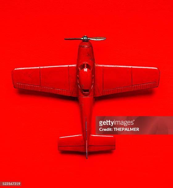 model toy vintage airplane - model airplane stock pictures, royalty-free photos & images