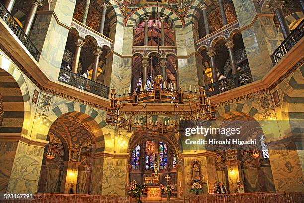 germany, aachen cathedral - aachen stock pictures, royalty-free photos & images