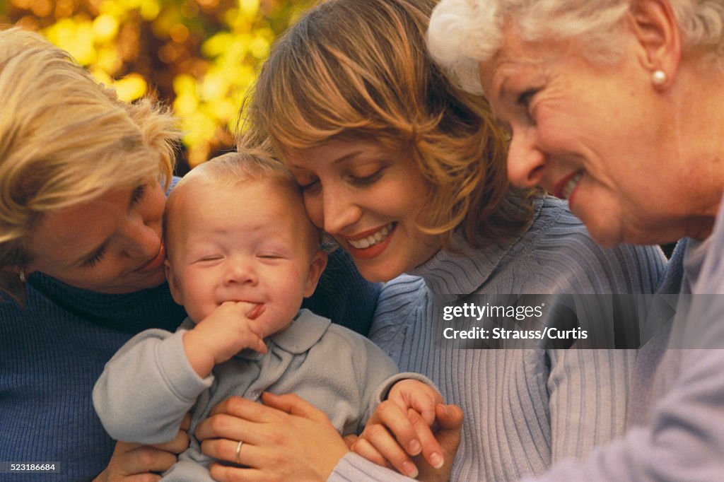 Three Generations of Women with Baby