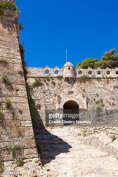 venetian fortezza, rethymnon, island of crete, greece, mediterranean - rethymnon town stock-fotos und bilder