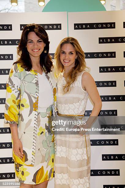 Fabiola Martinez and Genoveva Casanova attend the presentation of the 'Alba Conde' store on April 21, 2016 in Madrid, Spain.